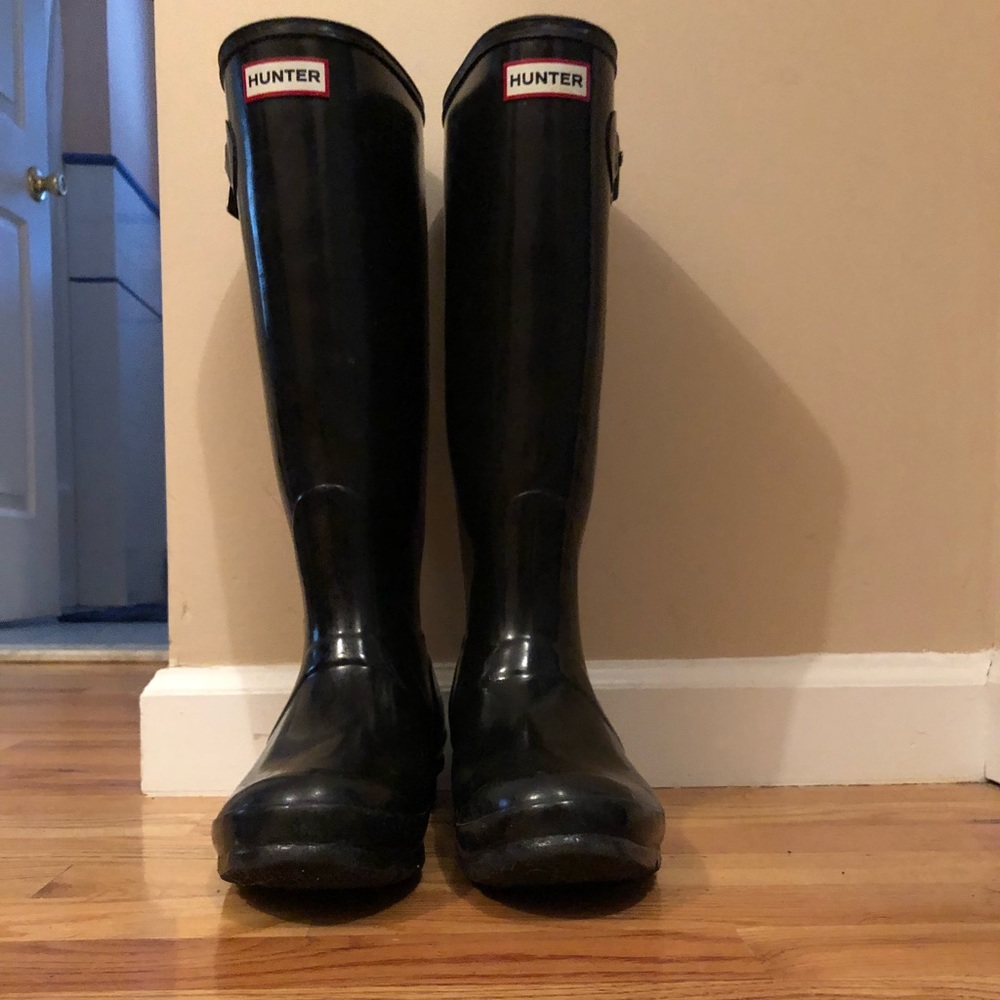Tall black Hunter boots